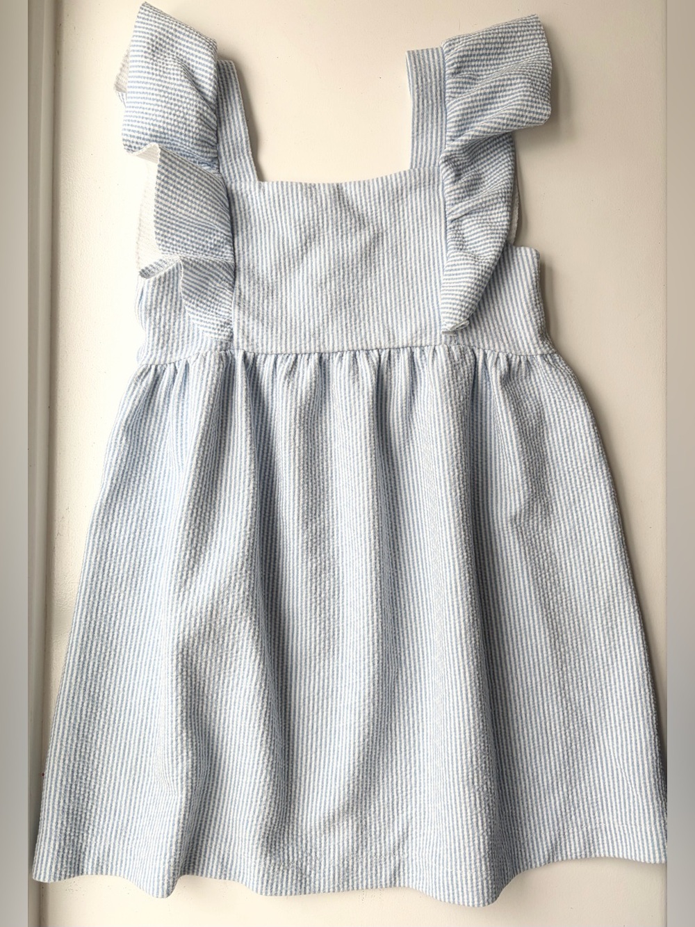 Zara blue white striped girls dress